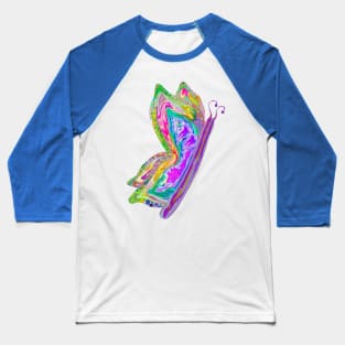 Psychedelic Colorful Butterfly Baseball T-Shirt